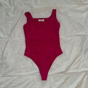 Babaton Hot Pink Contour Tank Bodysuit  Women's Size XS